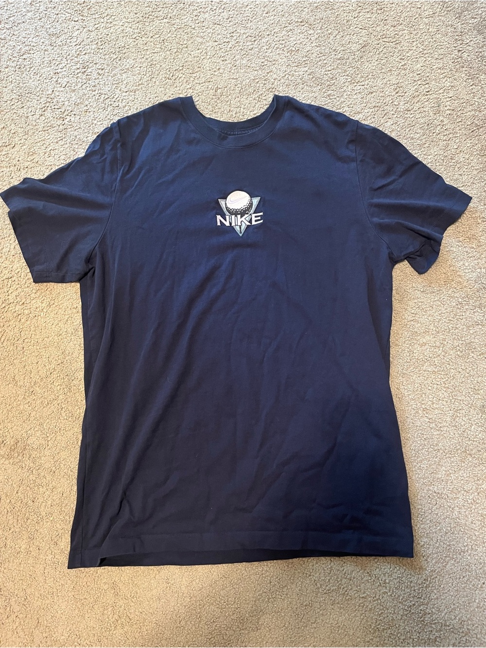 Nike vtg Style Navy Short-Sleeve Logo Tee